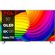 50" TCL 50RC630K Smart 4K Ultra HD HDR QLED TV, Silver/Grey