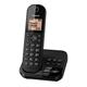 PANASONIC KX-TGC420EB Cordless Phone with Answering Machine, Black