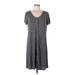 Ekouaer Casual Dress - Shift: Gray Marled Dresses - Women's Size Medium