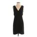 Leith Casual Dress - Party V Neck Sleeveless: Black Solid Dresses - Women's Size Small