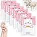 Goat Milk Hand Mask Goat Milk Hand Mask Gloves Hand Skin Repair Gloves Hand Mask Gloves for Dry Cracked Hands Moisturizing Gloves for Dry Hands (4Pcs)