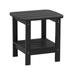 Clihome HIPS Outdoor Double floor Resin Side Table