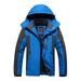 Olyvenn Deals Women s Outdoor Sprint Coat With Plush And Thickened Windproof Cycling Warm Cotton Coat Hooded Coat 2023 Trendy Winter Warm Ladies Hooded Casual Outwear Jackets Blue 14