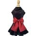 Dog Dress with Bowknot Fashional All Weather Puppy Clothes Wedding Holiday Princess Pet Dresses for Small Dogs Cats Girl (Large Black)