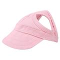 Pet Dog Sun Protection Visor Hat with Adjustable Strap Sport Hat (Pink L)