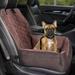 Dog Car Seat for Small/Medium Dogs Pet Booster Seat Travel Dog Car Bed with Storage Pocket and Clip-On Safety Leash Washable Warm Plush Dog Car Safety Seats