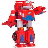 Super Wings - 14 Transforming Jett s Super Robot Airplane Toys Vehicle Action Figure | Plane to Robot | Preschool Toy for 3 4 5 Year Old Boys and Girls | Birthday Gifts for Kids | Lights and Sounds