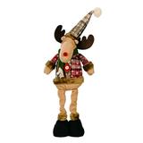 Christmas Retro Snowflake Plaid Doll - Plush Faceless Doll with Retractable Legs Merry Christmas Decorative Family New Year Gifts