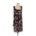 MARNI Casual Dress Scoop Neck Sleeveless: Brown Floral Dresses - Women's Size 40