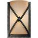 HTYSUPPLY 1974-1-138 Aspen - 1 Light Wall Sconce in Traditional Style - 9.25 inches tall by 6 inches wide Bronze Finish with Rustic Scavo Glass