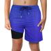 Boys Tech-Blue Dot Swim Trunks with Boxer Brief Liner Anti Chafe No Irritation Swimming Shorts Compression Lined 4-Way Stretchy UPF Quick Dry Swimsuit Size 10-12