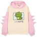 Little Girls Hoodies Dinosaur Hoodie Pullover Sweatshirt Cute Raglan Sleeve Splice Cartoon Hooded Winter Kids Casual Tops Pink 8 Years-9 Years