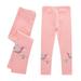 Esaierr Baby Kids Cotton Leggings Girls Star Print Pants Spring Autumn Skinny Trousers 2-7Y Soft Trousers