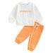 Kids Baby Boys Girls Outfits Set Long Sleeve Sweatshirt with Sweatpants Suir for Halloween Clothes