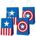 16 PCS Party Favor Bags for Superhero Birthday Party Supplies Party Gift Goody Treat Candy Bags for Superhero Party Favors Decor for Superhero Themed Birthday Decorations