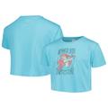 Girls Youth Blue The Little Mermaid Hair Don't Care Cropped T-Shirt