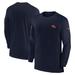 Men's Nike Navy Denver Broncos Sideline Coach Performance Long Sleeve T-Shirt