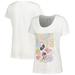 Women's Mickey Mouse White & Friends Groovy Scoop Neck T-Shirt