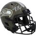 Marshawn Lynch Seattle Seahawks Autographed Riddell 2022 Salute To Service Speed Replica Helmet