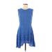 Two Arrows Casual Dress - A-Line: Blue Dresses - Women's Size Medium