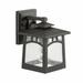 Signature Hardware Carytown Single Light Outdoor Armed Sconce Aluminum/Glass/Metal in Black/Gray | 9.13 H x 6 W x 7.88 D in | Wayfair 434334