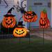 The Holiday Aisle® Halloween Metal Stakes Pumpkin Jack o Lantern Spooky | 26.5 H x 5 W x 3 D in | Wayfair 3A7CBDB4A7B249B283B0A1EEC3CF0DA1