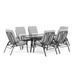 greemotion Tunning Rectangular 6 - Person 71" Long Outdoor Dining Set w/ Cushions Metal in Black | 71 W x 36 D in | Wayfair GM-2022-7PC