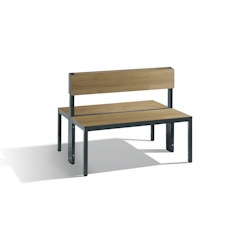 C+P Doppelseitige Sitzbank mit Rückenlehne, Basic Plus, H796xB1000xT760mm Image