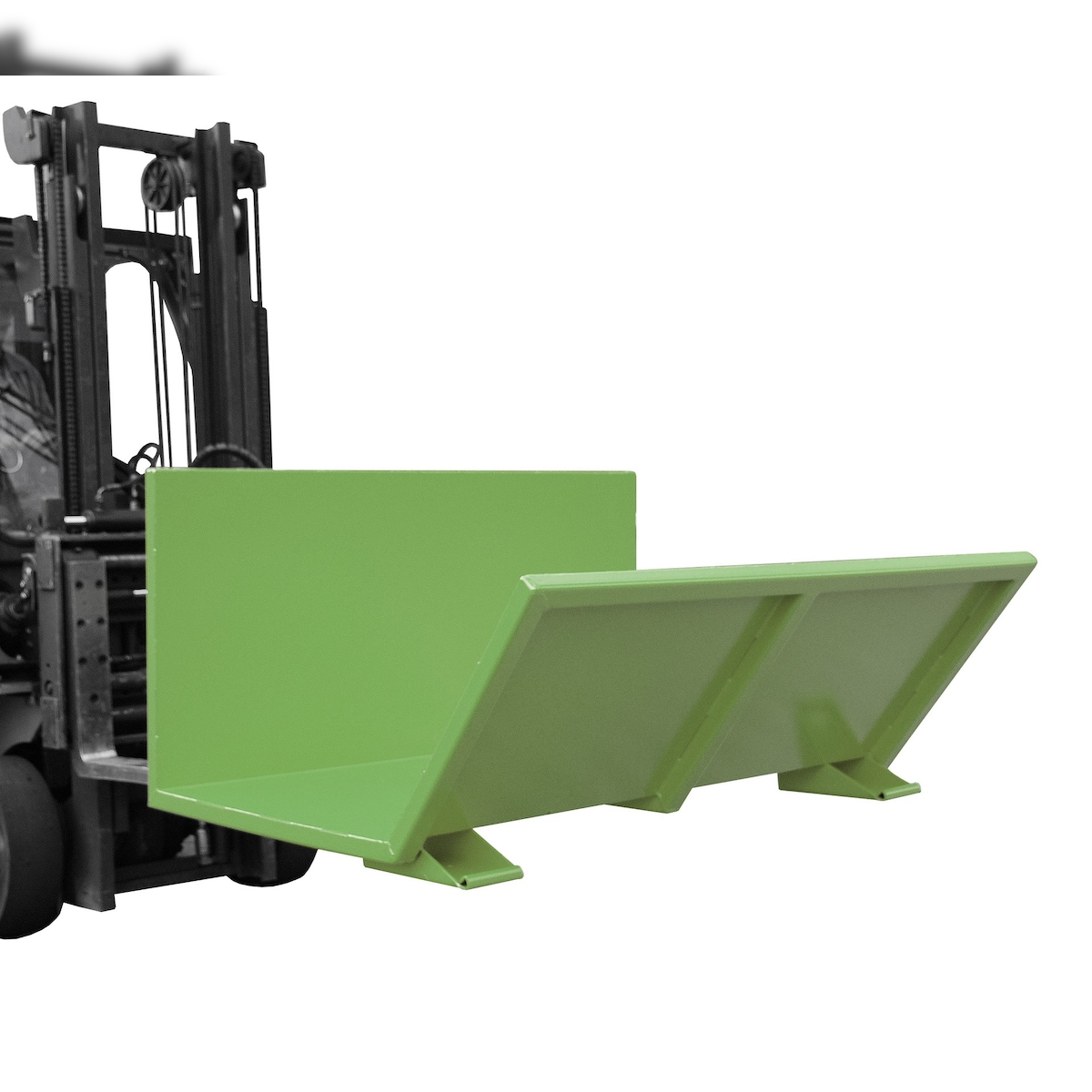 Langgutkipper Transportgerät lackiert RAL6011 Resedagrün Stapler Anbaugerät Image