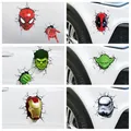 Marvel Spiderman Hulk Anime 3D persönlichkeit kreative Auto Aufkleber Star Wars Baby Yoda Auto