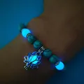 2022 schwarz Lava Armband Glow in The Dark Blume Armband Mode Rote Rose Armreif Weiß Türkis Frauen