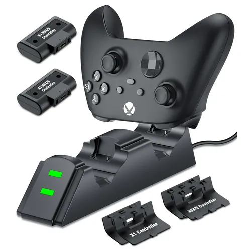 2Pcs Akku Pack mit Controller Ladegerät Für Xbox Einem Controller Ladestation Für Xbox Serie X/Xbox