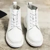 Echtes Leder Stiefel Frauen Weiße Stiefeletten Motorrad Stiefel Weibliche Herbst Winter Schuhe Frau Punk Winter Botas Mujer Frühling