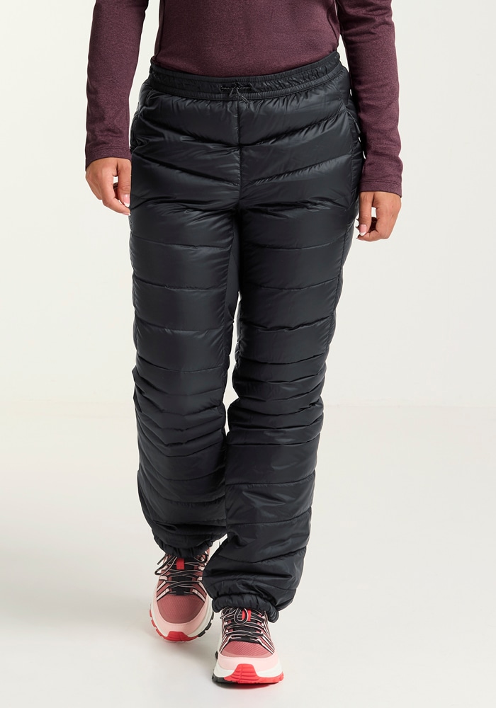 Funktionshose JACK WOLFSKIN "NEBELHORN DOWN PANTS W RDS", Damen, Gr. XS, Normalgrößen, schwarz, Oberstoff: 100% POLYAMID; Kontrastmaterial 1: 100% POLYAMID ; Füllung 1: 90% ENTENDAUNEN, 10% FEDER; Futter 1: 100% POLYESTER, Hosen Image