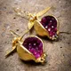 Bohemia Trend Female Earrings Retro Pomegranate Earrings Dangle Hoop Earrings Women Wedding Earrings