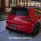 Gloss Black Maxton Style Rear Bumper Diffuser Valance For Volkswagen Golf MK7.5 GTI TCR 2017-2020