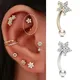 1PC Ear Rook Piercing Helix Tragus Lobe 16G Stainless Steel Curved Barbell CZ Cartilage Earring