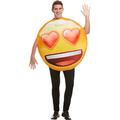 Funidelia | Emoji Costume smiling with heart eyes OFFICIAL for men & women One Size Emoticon, Whatsapp, Funny - Yellow - Costumes for adults fancy dress & props for Halloween, carnival & parties