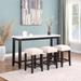 Counter Height Dining Table Set With Marble Top and 3 Stool