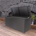 Patio Woven Rattan Waterproof Deck Box with Lockable Lid for Yard Garden