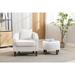 Modern Accent Chair Living Room Accent Chair Barrel Chair Lounge Chairs Upholstered Club Tub Round Armchairs with Ottoman