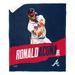 MLB Player Atlanta Braves Ronald Acuna Jr. Silk Touch Sherpa Throw