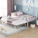 Twin Size Metal Daybed with Twin Size Adjustable Trundle