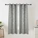 Pro Space Silver Star Printed Gray Blackout Curtain for Kids Room (2-Panels)