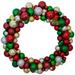 Traditional Colors 2-Finish Shatterproof Ball Christmas Wreath