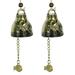2 Pieces Fengshui Bell Vintage wind chime ornaments Wind Chimes for Home Garden Hanging Good Luck Blessing
