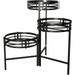 ZQRPCA 102225 3-Tier Folding Plant Stand Black