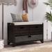 Storage Bench with Removable Basket and 2 Drawers,Removable Cushion