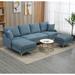 4 - Piece Upholstered L-Shape Sectional Sofa With Reversible Chaise Lounge