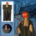 Up to 65% off 2023 YOHOME Ha11o-ween Horror Decoration Hanging Ghost Man Death Voice Control Sound and Light Haunted House Props Suitable for Indoor/outdoor Orange Black